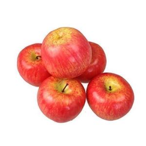 Kunstdecoratie, appel, 5 stuks, rood, 90-120 g/uur, levensecht plastic fruit, plastic fruit, kunstfruit, fruit, decoratie, etalage, huishouden, keuken, feest, hotel