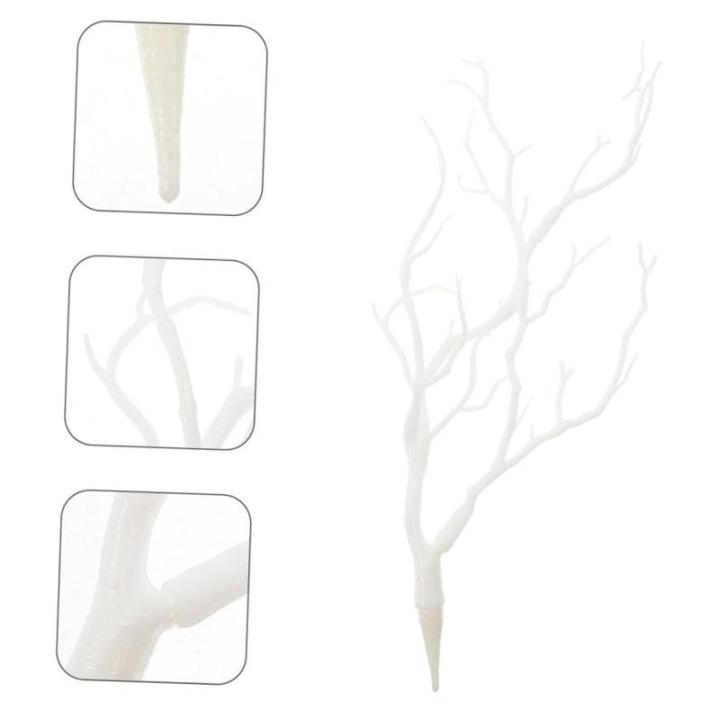 6st Faux Geweih Zubehör Künstliche Blumenkunst Dekorative Pflanzenstiele Manzanita Trockene Zweige Künstliches Geweih, Getrocknete Äste Anordnung Der Pflanzenzweige Plastik Wei