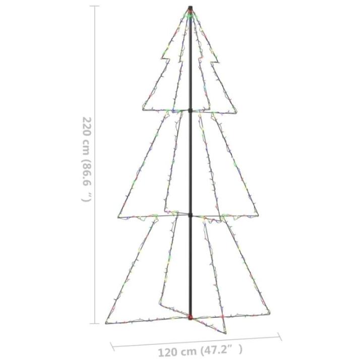Weihnachtskegelbaum Beleuchtet Weihnachtsbaum Lichterbaum Dekobaum Weihnachtsdeko Lichterkette Beleuchtung 300 LEDs Indoor Outdoor 120x220cm