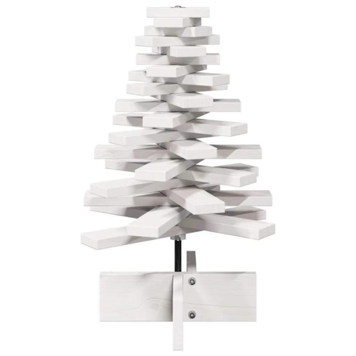 Weihnachtsbaum, Tannenbaum Holz zum Schmücken, Christbaum Holzbaum DIY Weihnachten Dekoration, Dekobaum Weihnachtsdeko, Weiß 60cm Massivholz Kiefer