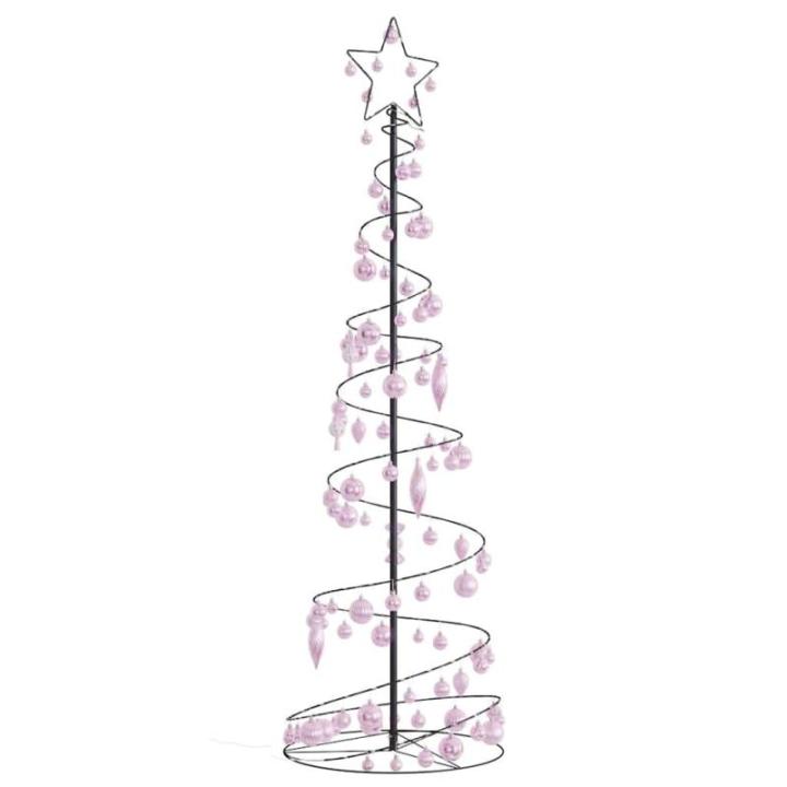 Weihnachtsbaum Kegelform mit Kugeln 120 LEDs Warmweiß 180 cm