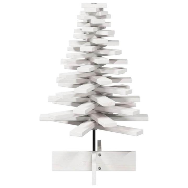 Weihnachtsbaum, Tannenbaum Holz zum Schmücken, Christbaum Holzbaum DIY Weihnachten Dekoration, Dekobaum Weihnachtsdeko, Weiß 80cm Massivholz Kiefer