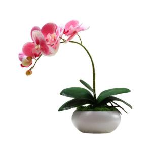 Kunstblumen Künstliche Pflanzen, gefälschte Orchideenpflanzen auf dem Tisch, Blumenarrangements oder Orchideendekoration für Zuhause, Küchenparty, gefälschte Bonsai für jeden