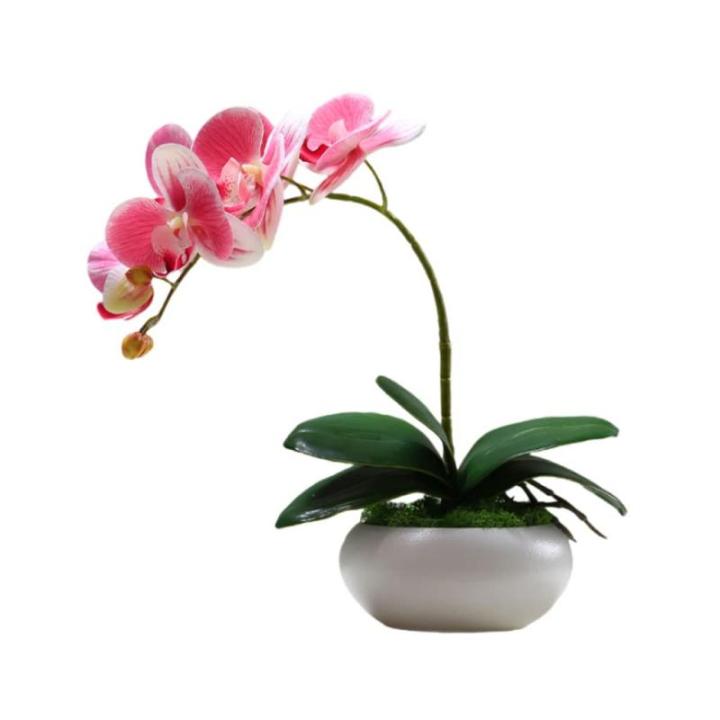 Kunstblumen Künstliche Pflanzen, gefälschte Orchideenpflanzen auf dem Tisch, Blumenarrangements oder Orchideendekoration für Zuhause, Küchenparty, gefälschte Bonsai für jeden