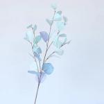 Eukalyptus-Stiele, künstliche Eukalyptusblätter, Stiele, künstliche Blumen für Zuhause, Büro, Blumenstrauß, Tafelaufsatz, Hochzeitsdekoration, Weihnachten (blau)