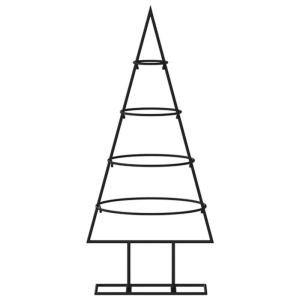 Kerstdecoratie kerstboom 60 cm metaal zwart