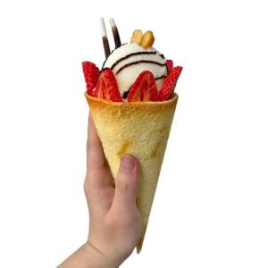 Simulation Crepes Modell Hand Dessert Gefälschte Lebensmittel Obst Japan Requisiten Rolle Pfannkuchen Restaurant Fenster Display-1
