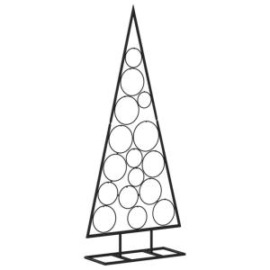 Metall Weihnachtsbaum für Dekorationen, Christbaum mit Ständer, Platzsparend DIY Dekoration, Weihnachtsschmuck Weihnachtsdeko, Schwarz 125cm