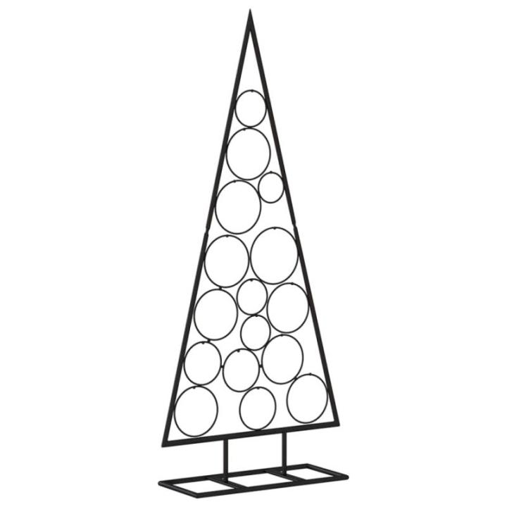 Metall Weihnachtsbaum für Dekorationen, Christbaum mit Ständer, Platzsparend DIY Dekoration, Weihnachtsschmuck Weihnachtsdeko, Schwarz 125cm