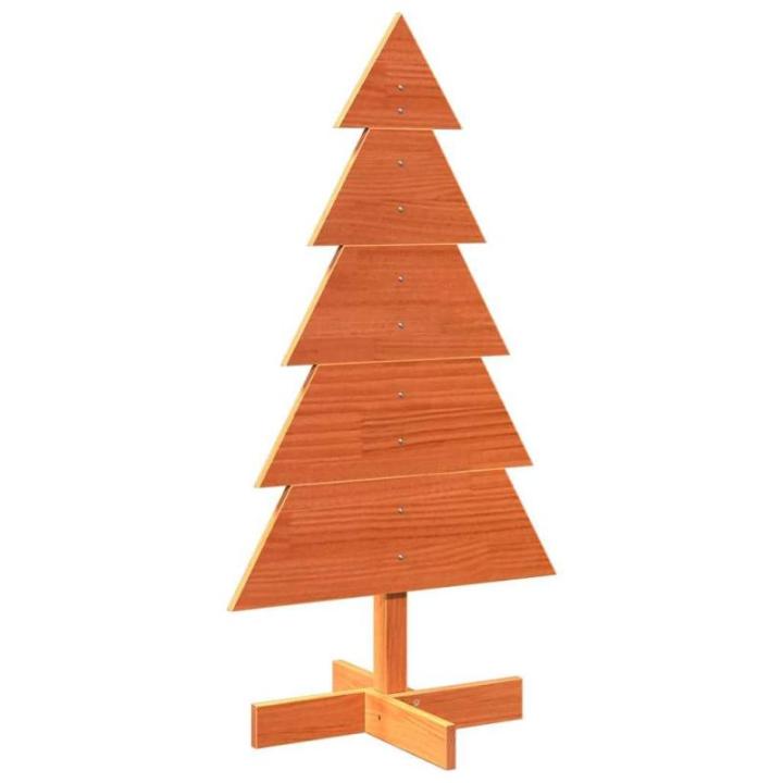 Weihnachtsbaum Weihnachtsdeko Weihnachtsdekoration Baum Weihnachtsdekoration zum Schmücken Wachsbraun 100cm Massivholz KieferWachsbraun