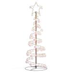 Weihnachtsbaum Kegelform mit Kugeln 100 LEDs Warmweiß 150 cm