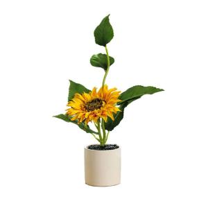 Kunstblumen Künstliche Sonnenblumen-Topfpflanzen, gelbe Kunstblume, für Flora-Arrangement, Küche, Büro, Tisch, Schreibtischdekoration für jeden Anlass