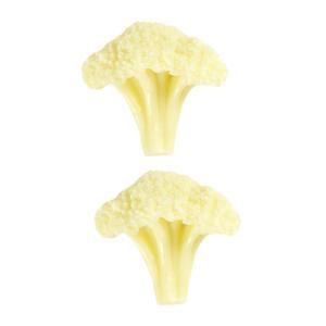 2 Stück Blumenkohl Modell Falsches Gemüse Lebensechte Brokkoli Verzierung Künstliches Gemüse Simulationsgemüse Lebensechtes Gemüse Gefälschte Brokkoli Scheibe Zur