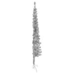Künstlicher Weihnachtsbaum Silber 180 cm Höhe PVC-Material Halb-Weihnachtsbaum Platzsparend Wand Christbaum Innen- und Außenbereich Wirtschaftliche Weihnachtsdekoration Festlich