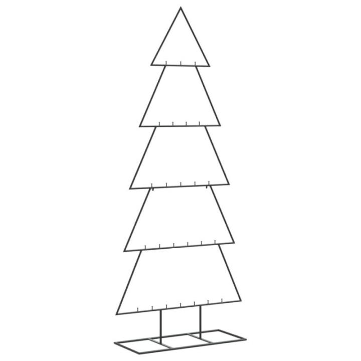Metalen kerstboom voor decoraties, dennenboom, decoratie, kerstboom, dennenboom, metalen boom, kerstdecoraties, kerstdecoratie, binnen en buiten, zwart, 150 cm