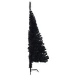 Kunstkerstboom met standaard, 150 cm, hoge kerstdecoratie, pvc en staal, zwart