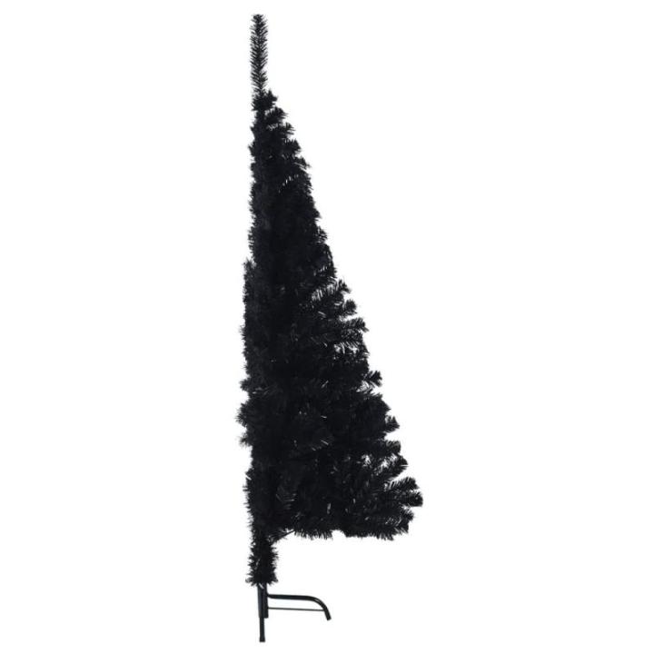 Kunstkerstboom met standaard, 150 cm, hoge kerstdecoratie, pvc en staal, zwart
