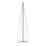 Mobili Weihnachtsbaum mit Kegel, kaltweiß, 1400 LEDs, 160 x 500 cm, Weihnachtsdekoration, Weihnachtsbaum, künstlicher Weihnachtsbaum, dünner Ständer
