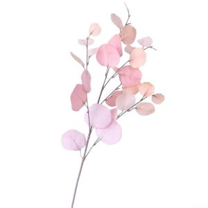 Eukalyptus-Stiele, künstliche Eukalyptusblätter, Stiele, künstliche Blumen für Zuhause, Büro, Blumenstrauß, Tafelaufsatz, Hochzeitsdekoration, Weihnachten (Rosa)