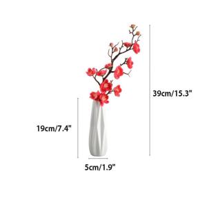 Kunstblumen Künstliche Blumen im Topf, künstliche Pflanzen für den Innenbereich, künstliche Blumenarrangements mit Porzellanvase als Herzstück für jeden Anlass