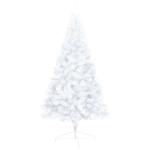 Künstlicher Halb-Weihnachtsbaum Beleuchtung Kugeln Weiß 240 cmWeiß und grau