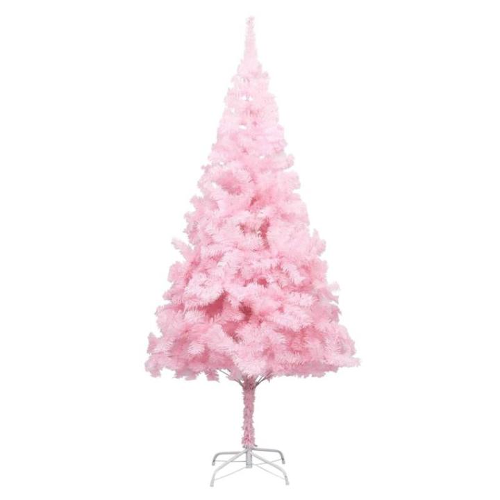 Wiederverwendbar Künstlicher Weihnachtsbaum mit Beleuchtung und Kugeln 210 cm H Christmas Tree Weihnachtsdeko Christbaum Kunstbaum Halloween Weihnachtsbaum Tannenbaum PVC und Stah