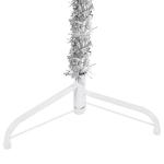 Künstlicher Weihnachtsbaum Silber 240 cm Höhe PVC-Material Halb-Weihnachtsbaum Platzsparend Wand Christbaum Innen- und Außenbereich Wirtschaftliche Weihnachtsdekoration Festlich