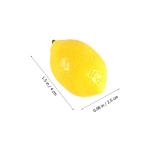 18 STK Mini-Zitronenimitat Miniaturen Obstladen-Zitronen-Dekor partydekorationen Mini-Spielzeug künstliche Zitronen bastelzeug Zitrone schmückt Zitronenornament PVC Yellow