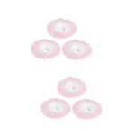 6 STK Blumenhalter Mit Spitzenkragen Mädchen Weiße Handschuhe Weißes Dekor Blumenstraußhalter Selber Machen Mini-pferdefiguren Blumen- Braut Spitzenkleid Rosa Ausschnitt