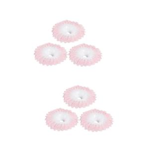 6 STK Blumenhalter Mit Spitzenkragen Mädchen Weiße Handschuhe Weißes Dekor Blumenstraußhalter Selber Machen Mini-pferdefiguren Blumen- Braut Spitzenkleid Rosa Ausschnitt