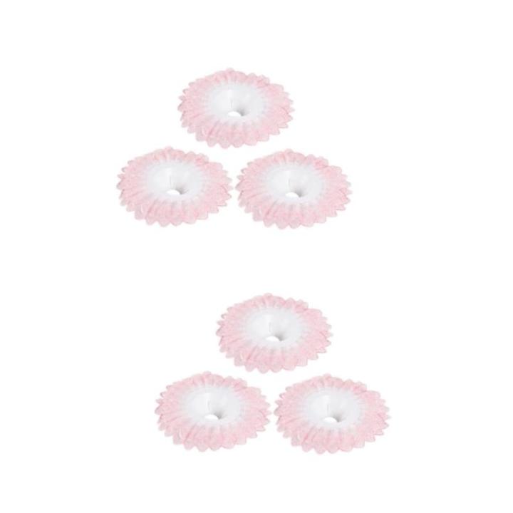 6 STK Blumenhalter Mit Spitzenkragen Mädchen Weiße Handschuhe Weißes Dekor Blumenstraußhalter Selber Machen Mini-pferdefiguren Blumen- Braut Spitzenkleid Rosa Ausschnitt