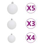 Künstlicher Weihnachtsbaum mit Beleuchtung & Kugeln mit LED Beleuchtung 150 cm Grün