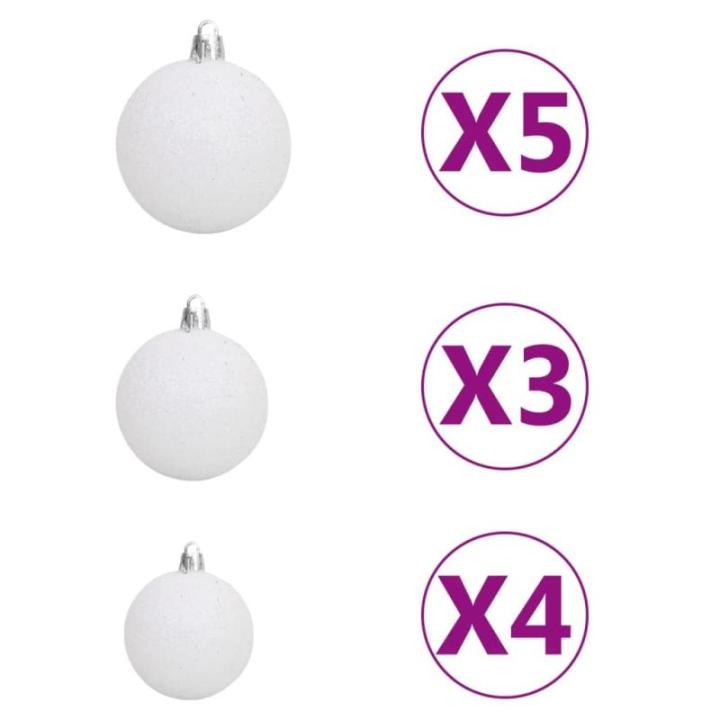 Künstlicher Weihnachtsbaum mit Beleuchtung & Kugeln mit LED Beleuchtung 150 cm Grün