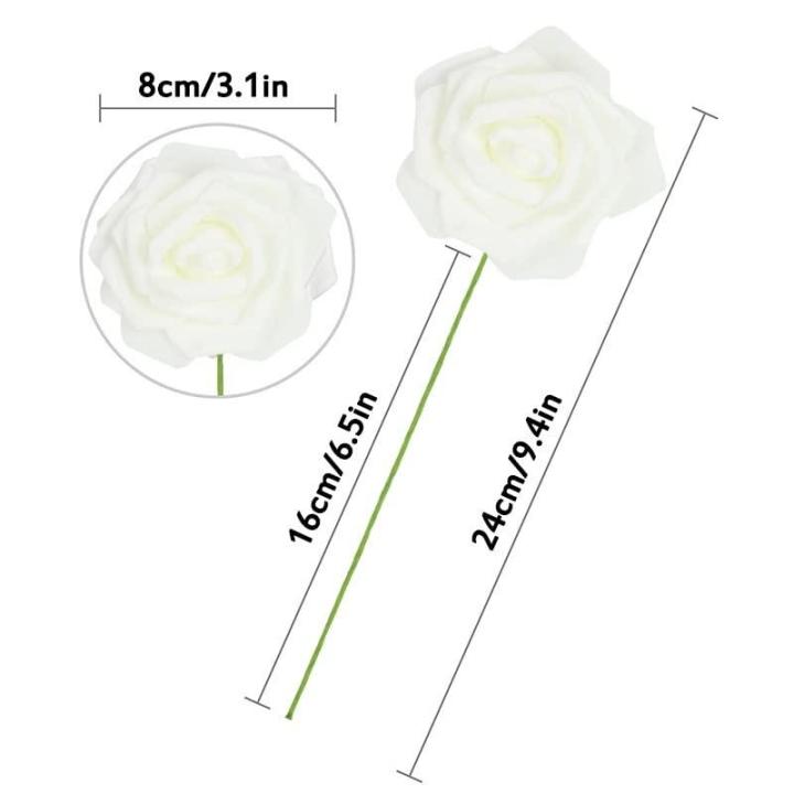 8Cm Rose Bloemen Bruids Boeketten Voor Bruiloft Tafel Thuis Party Decoraties Diy Plakboek Benodigdheden (A,30 Stks)