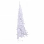 Kunstkerstboom met standaard, 240 cm hoog, kerstdecoratie, kunstboom, hoge kunstboom, kerstboom, kerstboom, PVC en staal, wit