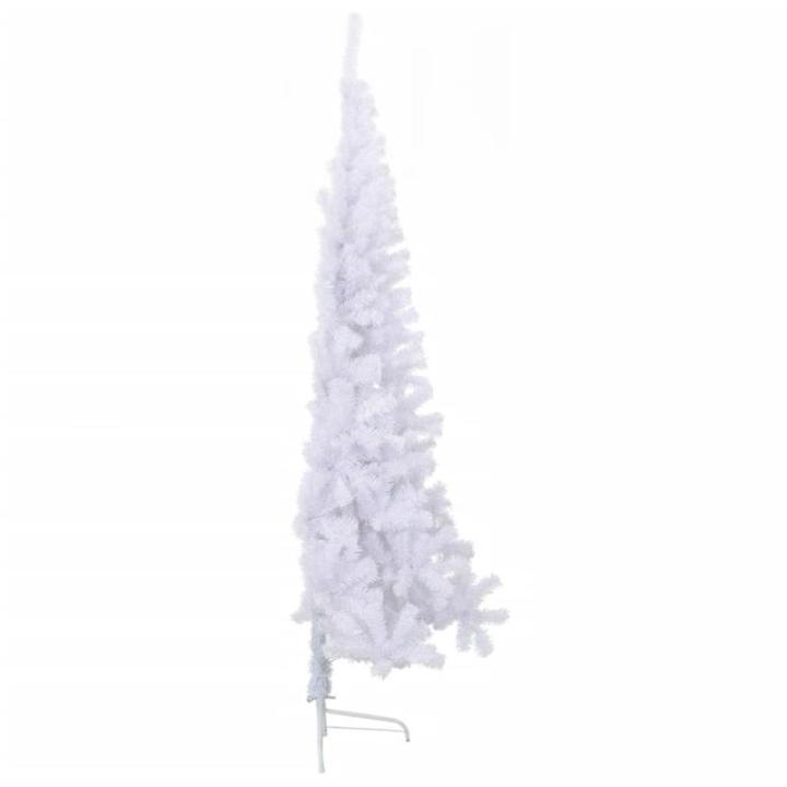 Kunstkerstboom met standaard, 240 cm hoog, kerstdecoratie, kunstboom, hoge kunstboom, kerstboom, kerstboom, PVC en staal, wit