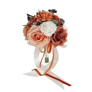 Künstlicher Blumenstrauß mit Pfingstrose und Rose für Hochzeiten, dekorative Blumenornamente, Handheld für Brautstrauß, Hochzeitsfeier