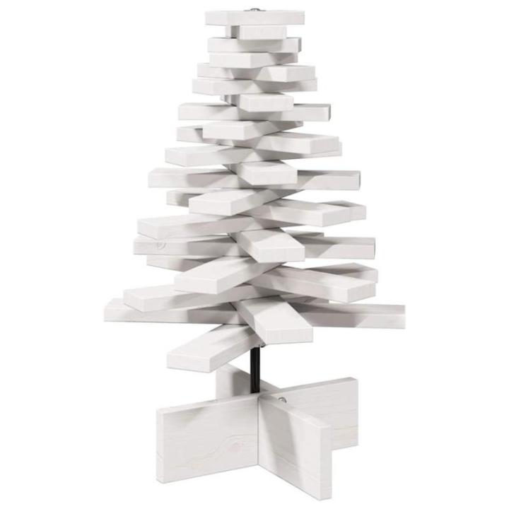 Weihnachtsbaum, Tannenbaum Holz zum Schmücken, Christbaum Holzbaum DIY Weihnachten Dekoration, Dekobaum Weihnachtsdeko, Weiß 60cm Massivholz Kiefer