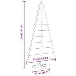 Weihnachtsbaum aus Holz – Kiefernholz, dekorativer Weihnachtsbaum, 92 x 50 x 180 cm, anpassbare Urlaubsdekoration, Stabiler Sockel für den Innenbereich