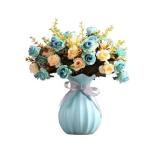 Kunstblumen Künstliche Blumen mit Keramiktopf, künstliche Pflanzen, künstliche Seidenrosenblumen für Hausdekoration, Blumenarrangements, Mehrfarbig für jeden Anlass