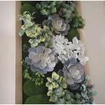 Kunstmatige Sappige Bloemen Planten Boeket Decor Houten Fotolijst Opknoping Planter Sappige Nep Plant Bloem Diverse Picks Muur Versier (E1)