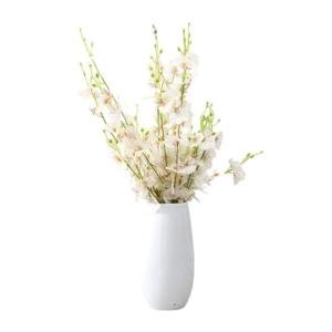 Kunstblumen Künstliche Orchideenblumen, künstliche tanzende Orchideen, für den Innenbereich, Zuhause, Party, Büro, Weihnachtsdekoration, mit Vase, 5 Farben für jeden Anlass