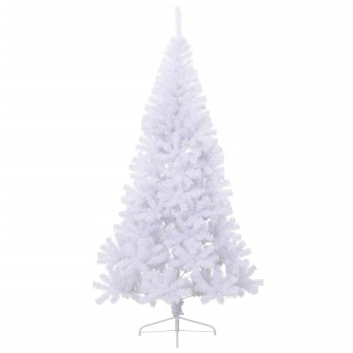 Kunstkerstboom met standaard, 210 cm hoog, kerstdecoratie, hoge kunstboom, pvc en staal, wit