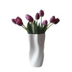 Kunstblumen Künstliche Tulpenblume in Keramikvase, für Zuhause, Küche, Hochzeitsdekoration, gefälschter Tulpenstrauß, 5 Farben für jeden Anlass