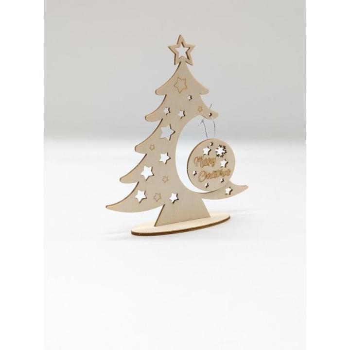 Weihnachtsbaum aus Holz, DIY Weihnachtsbaum mit Weihnachtskugeln, Weihnachtsdekoration für Zuhause, hergestellt in Italien