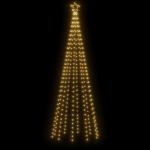 LED Weihnachtsbaum Aussen Kegelform Weihnachtsbaum Metall Warmweiß 310 LEDs Tannenbaum Lichterbaum Weihnachtsdeko Aussen Weihnachtsbaum Tanne Groß 300 cm