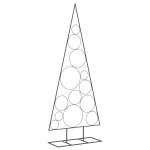 Metalen kerstboom groot voor decoraties, dennenboom van metaal, 150 cm, kerstboom met standaard, ruimtebesparende doe-het-zelf decoratie, dennenboom, zwart