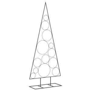 Metalen kerstboom groot voor decoraties, dennenboom van metaal, 150 cm, kerstboom met standaard, ruimtebesparende doe-het-zelf decoratie, dennenboom, zwart