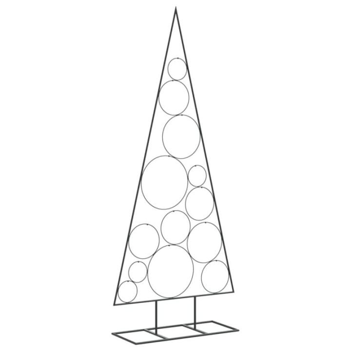 Metalen kerstboom groot voor decoraties, dennenboom van metaal, 150 cm, kerstboom met standaard, ruimtebesparende doe-het-zelf decoratie, dennenboom, zwart