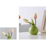 Kunstblumen Künstliche Blumen mit Kleiner Keramikvase，Dekoration für Tisch Home Party Büro Arrangements（runde Keramikvase） für jeden Anlass